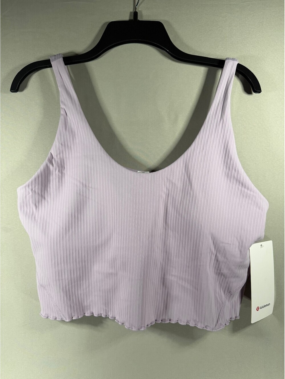 lululemon Align Lettuce-Hem Tank B/C Cup Size 14 Lilac Play Ribbed NWT